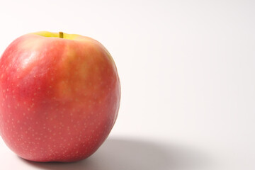 Close-up one apple on white background.