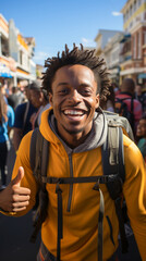 Happy student in Cape Town