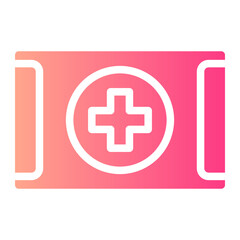 Obraz premium first aid box gradient icon