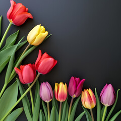 Obraz premium bouquet of red tulips