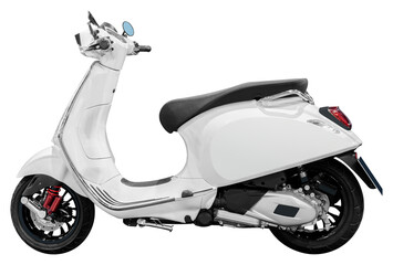 Side view white scooter motorcycle © Ratchapon