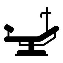 birth bed glyph icon