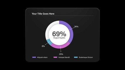 Infographic Pie Chart Animation Template - obrazy, fototapety, plakaty