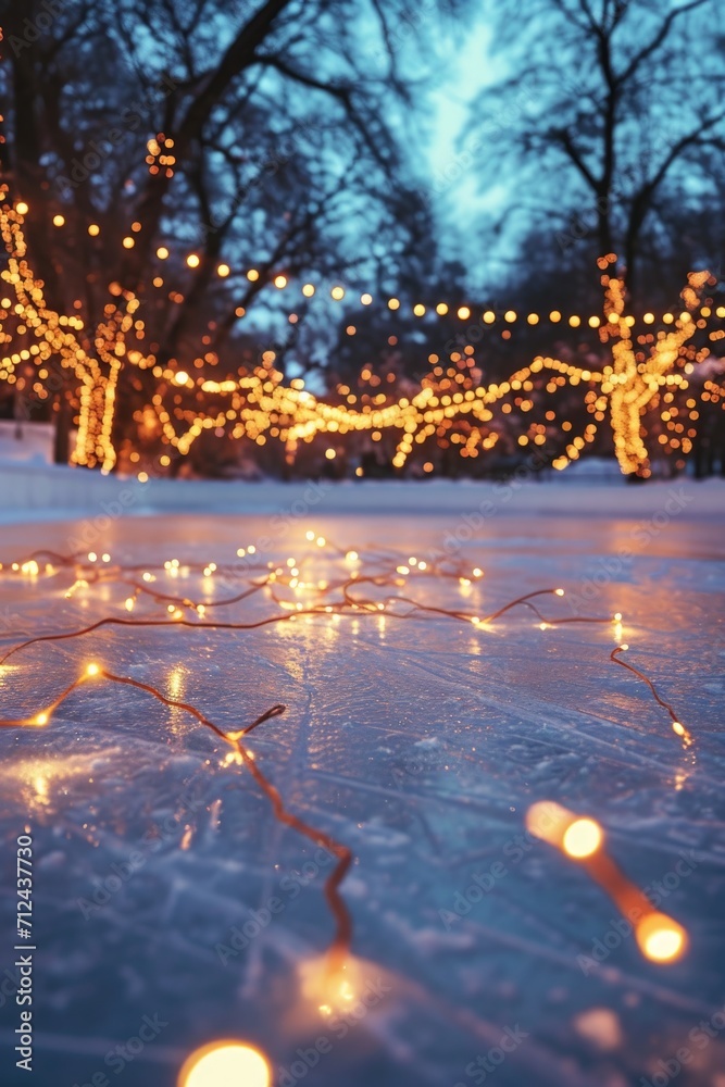 Leinwandbilder a picture showcasing a multitude of lights illuminating the ground. this image can be used to depict