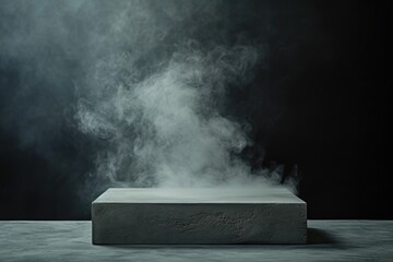 Smoke billowing out of a white box. Versatile image for various uses