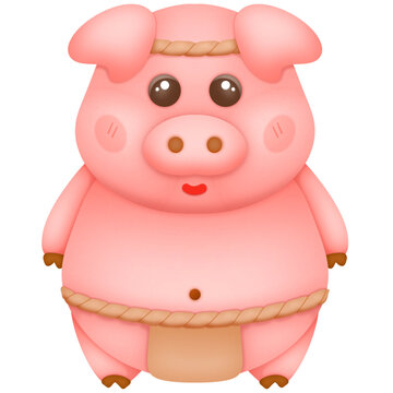 Pig cartoon sumo