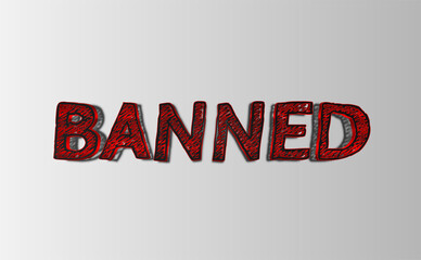 Banned text effect for Title or Headline Fancy Fun and Futuristic style.