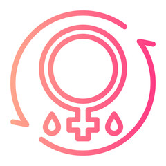 menstrual cycle gradient icon