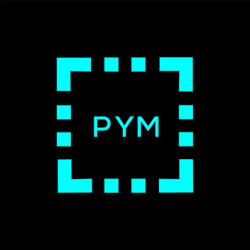 PYM Letter logo design template vector. PYM Business abstract connection vector logo. PYM icon circle logotype.
