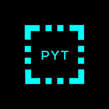 PYT Letter logo design template vector. PYT Business abstract connection vector logo. PYT icon circle logotype.
