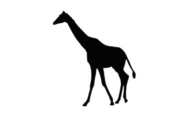 Black giraffe sill silhouette transparent PNG