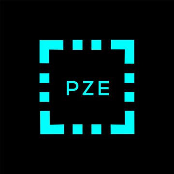 PZE Letter logo design template vector. PZE Business abstract connection vector logo. PZE icon circle logotype.
