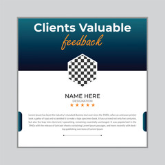 Clients Valuable feedback design with mockup full editable file
