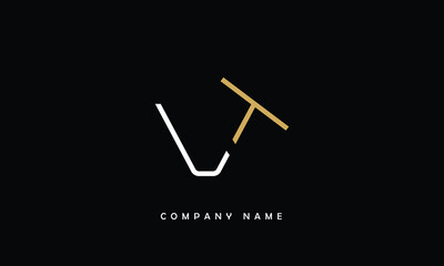 VT, TV, V, T Abstract Letters Logo Monogram