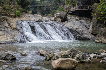 Cat Cat Waterfall locate on Cat Cat Village, Sa Pa District, Northern Vietnam