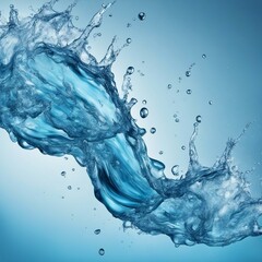 Obraz premium blue water splash illustration background