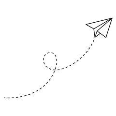Paper Airplane Route Line