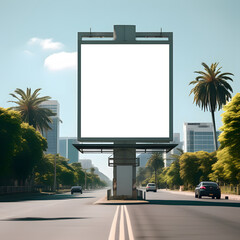 A White Frame of a Billboard for Displaying Advertisement and Poster Design