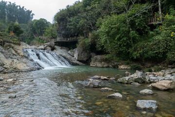 Cat Cat Waterfall locate on Cat Cat Village, Sa Pa District, Northern Vietnam