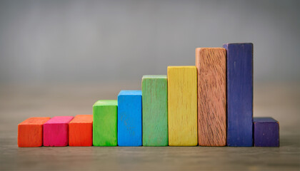 blocks on a wooden background