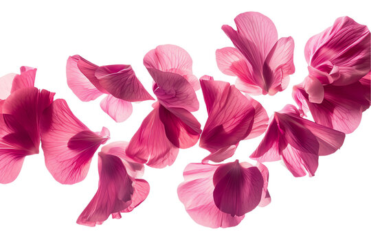 flower sweet pea petals flew isolated on white background