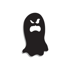 Ghost icon design, Scary ghosts design vector, Halloween characters  symbol. Ghost vector icon, Emotion Variation. Halloween flat vector icon for holiday apps and websites