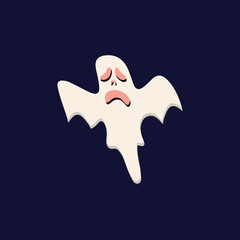 Happy Halloween day element background vector. Cute collection of spooky ghost, pumpkin, bat, candy, cat, skull, spider, grave, castle.