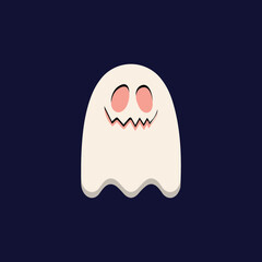 Happy Halloween day element background vector. Cute collection of spooky ghost, pumpkin, bat, candy, cat, skull, spider, grave, castle.