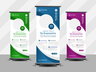 Roll Up Banner Design, Creative Free Editable Roll up banner Design