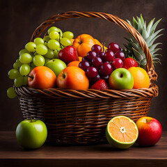 Fruit Fiesta: A Basket Full of Fresh and Delicious Fruits
