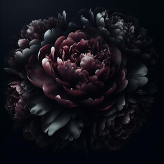 flower on black background ai generated image