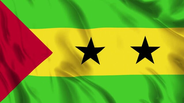 Sao Tome and Principe Flag Waving Loop