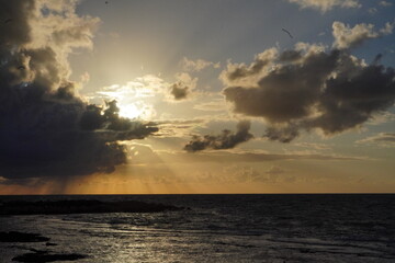 sunset over the sea