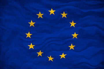 National flag of Europe. Background  with flag of Europe.