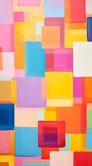Vibrant Square Hues: Abstract Color Block Painting
