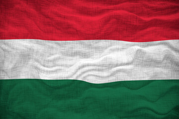 Obraz premium National flag of Hungary. Background for editors and designers. National holiday