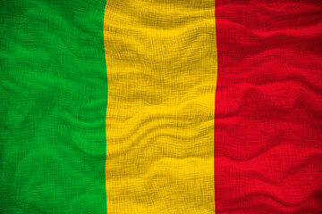 National flag of Mali. Background  with flag of Mali.