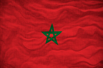 National flag of Morocco.. Background  with flag of Morocco.