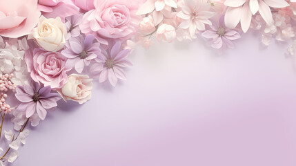 flower soft color palette such as pale pink , lavender and creamy white tones , creating a calm and comforting atmosphere. 
