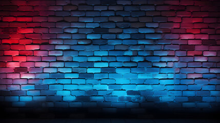 wall brick spotlight neon background