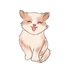 Obraz premium Cute cat illustration