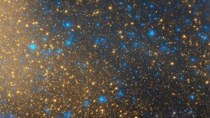 Obraz premium Abstract Brown, Blue and Golden glitter lights Gold glitter dust texture dark background