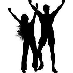 Party people silhouettes
