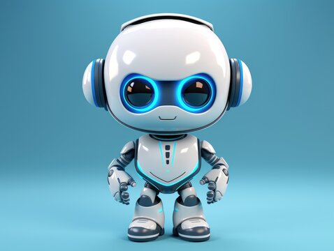 Customer support service 3d Chatbot. Neural network, AI servers and robots technology. Artificial intelligence Chat Bot answer user