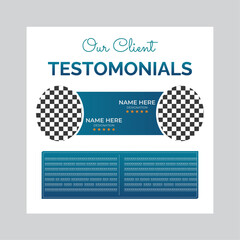 2 client of testimonial feedback design, client review design and template with mockup full editable file