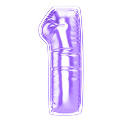 11 Purple 3D Number