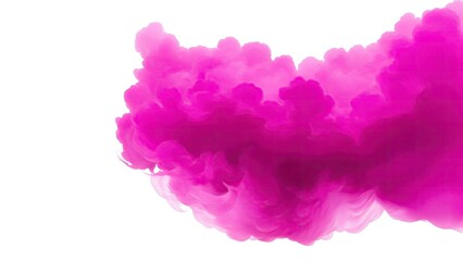 Fototapeta premium Pink fire flame smoke cloud texture isolated on white background