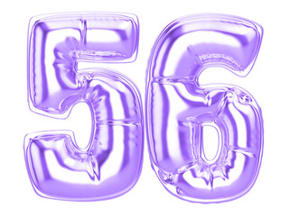 68 Purple 3D Number