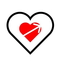 Heart illustration on white background