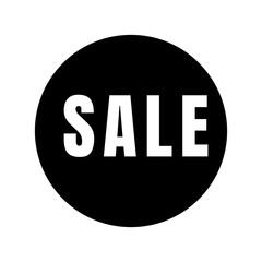 Sale text label on white background